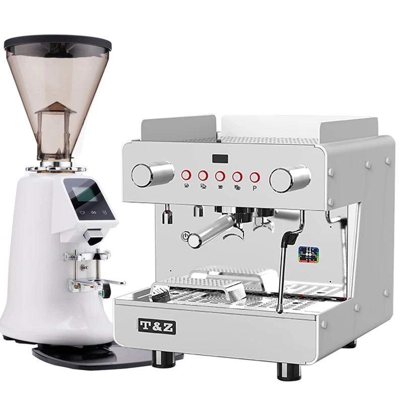 For E61 System Semi Automatic Commercial Grade Espresso Machine Stainless Steel Boiler 9 Bar Pressure Dual Needle Gauge