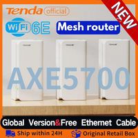 Tenda Nova Mesh MX21 Pro Wi-Fi 6E AXE5700 Whole Home Gigabit Router Tri-Band 6GHz 160MHz WiFi Router Repeater Range Extender