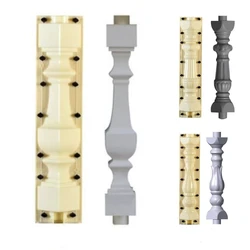 Plastic Precast Baluster Molds, Durable Balcony Concrete Fence Moldings, Balustrade Columns, Outdoor Cement Posts, H 70cm/27.56
