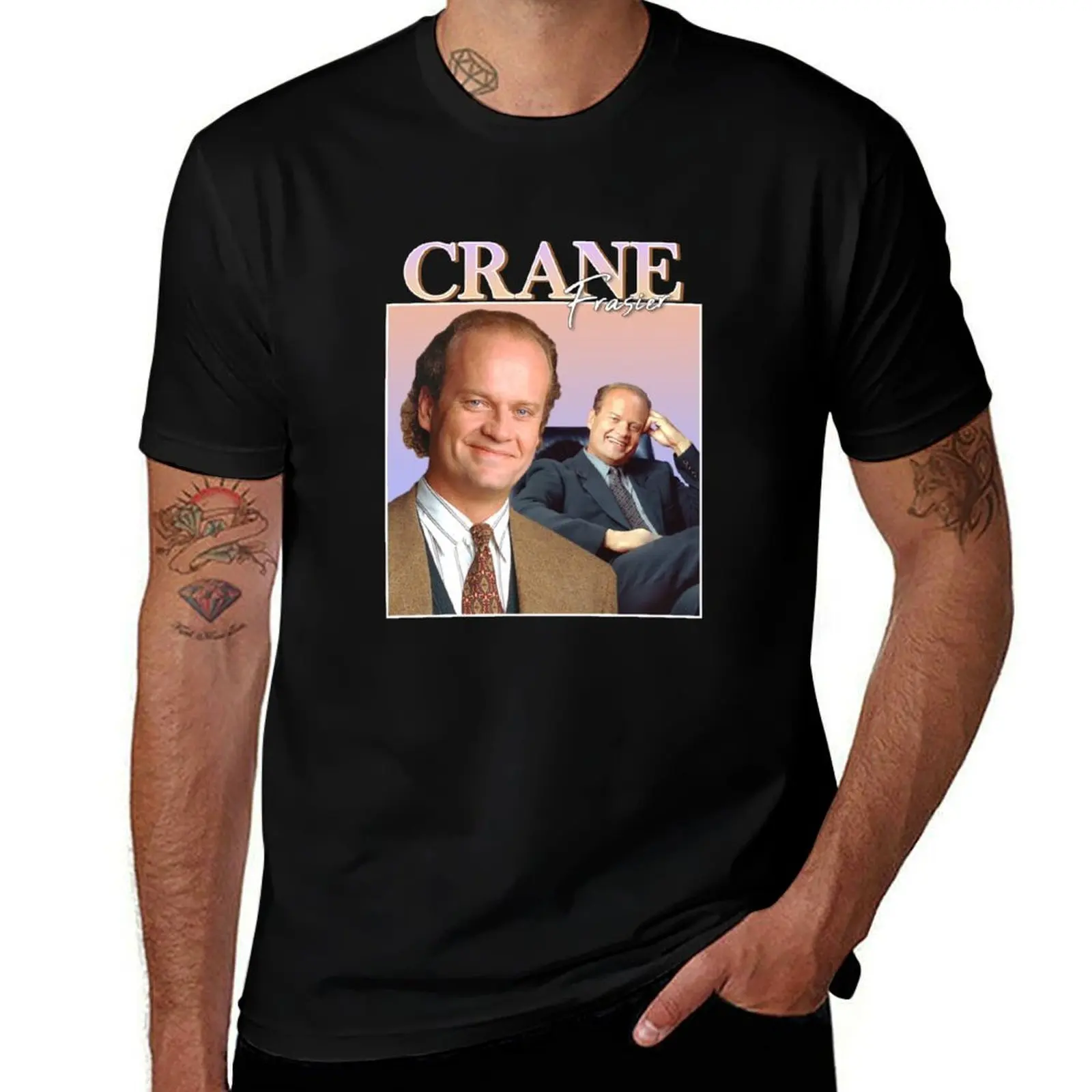 Frasier Crane Vintage/Retro Design T-Shirt Tough Fabric Work Tee