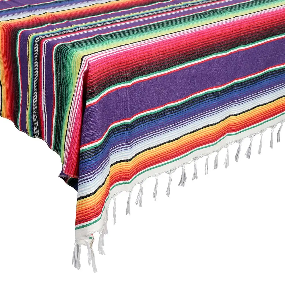 OurWarm Table Cloth Theme Party DIY Decoration Fiesta Birthday Party Baby Shower Supplies Mexican Blanket 150cm*215cm