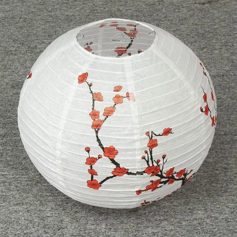 Tombra lámpara linterna papel redonda pluma estilo chino oriental uso fácil uso