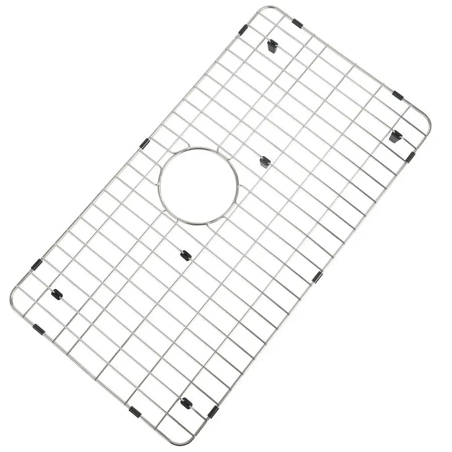 

Сетка для раковины и защитные решетки для раковин, сетки из нержавеющей стали для дна кухонных раковин, 26 x 14 с задним сливом для одинарной раковины S