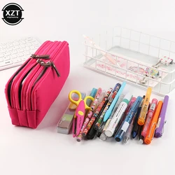 3 Zippers Pencil Case School Stationery Supplies Korean Style Stationery Large Capacity Pencil Pouch Estuche Kalemlik Pencilcase