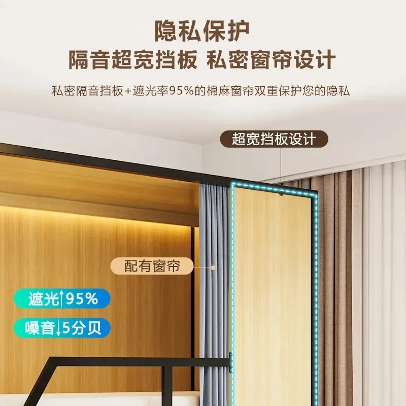 Space Saving Bunk Bed Frame Metal Double Loft Bed for Small Rooms Apartment Dorm Hostel Student Housing Sturdy No Squeak Easy