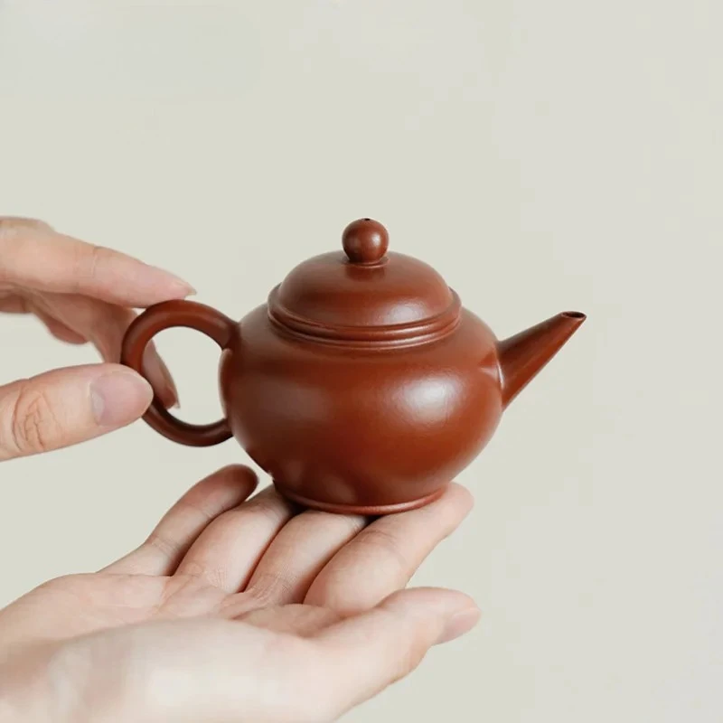 

85ml Authentic Yixing Purple Clay Teapots Handmade Level Small Pot Raw Ore Zhu Mud Tea Maker Kettle Zisha Teaset Cafes Drinkware