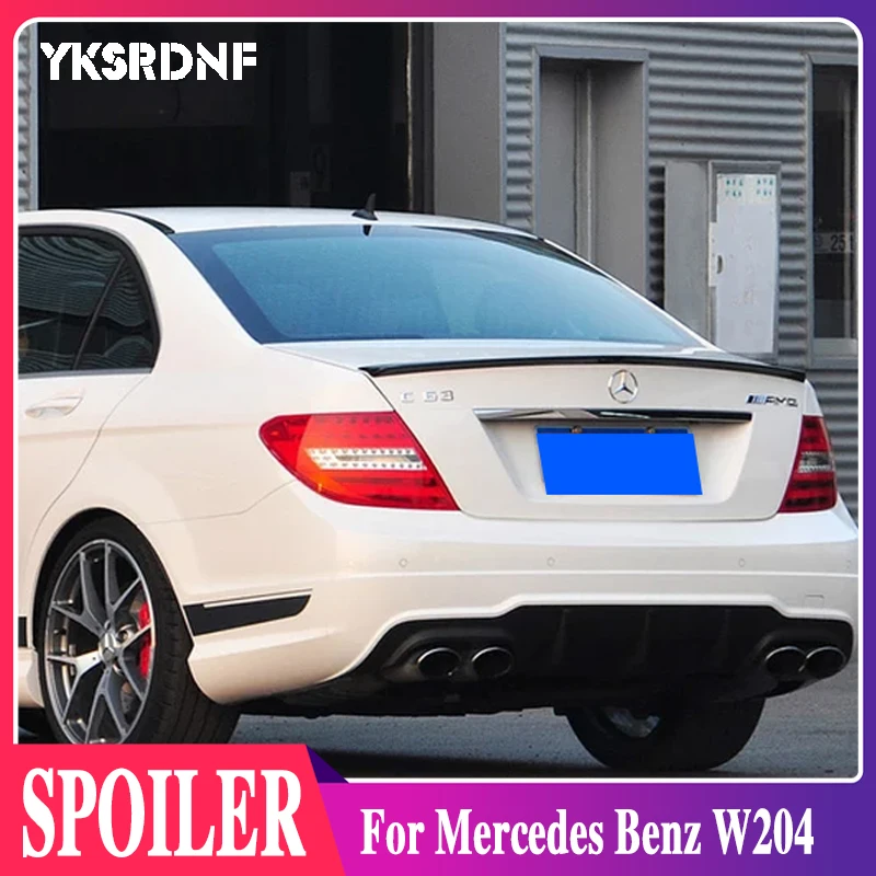 

Спойлер для Mercedes Benz W204 2008-14 C180/C200/C230 C-класс высококачественный спойлер из углеродного волокна для заднего крыла автомобиля цветной задний спойлер