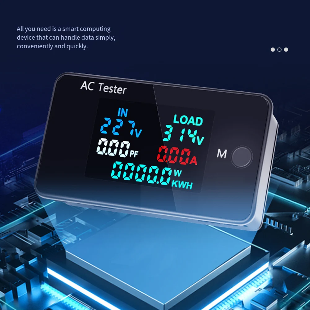 Real Time Energy Usage Monitor AC Display Current Display Meter Nylon Casing AC Voltage Meter APM Processor Technology