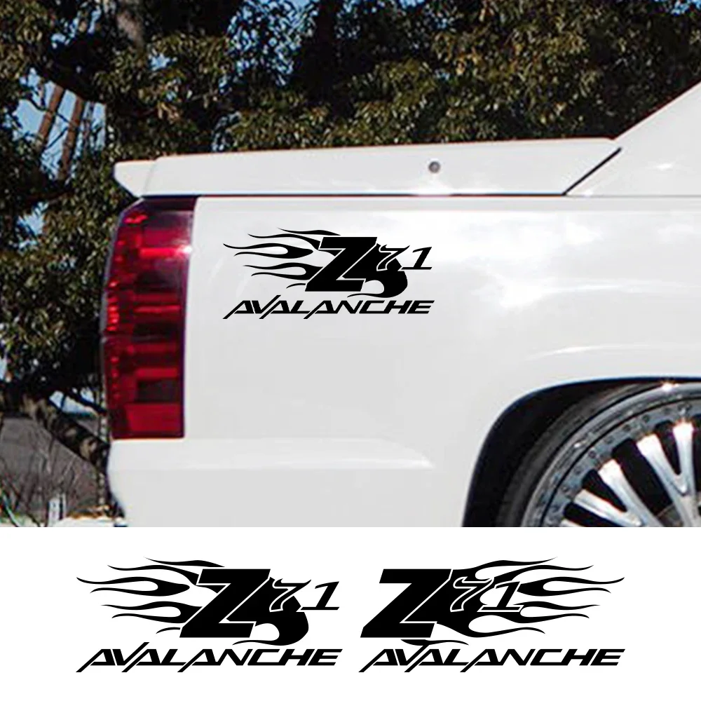 

Боковые наклейки на багажник пикапа для Chevrolet Avalanche Z71, автомобильные наклейки, графика для грузовика, виниловая декоративная крышка на заказ, автоаксессуары