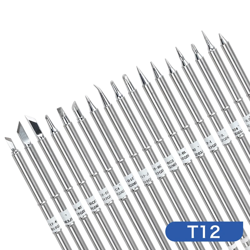 

T12 Electric Soldering Iron Tips Kit T12-K B2 BC2 C4 ILS JL02 D24 for Hakko FX951 FX-952 STC AND STM32 OLED Soldering Station