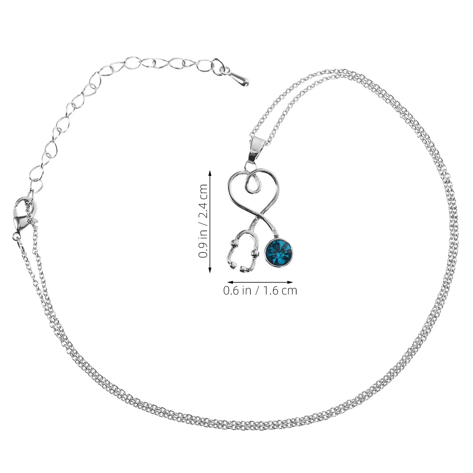 Stethoscope Necklace for Women – Alloy Zircon Clavicle Chain, Theme Fashion Pendant Jewelry