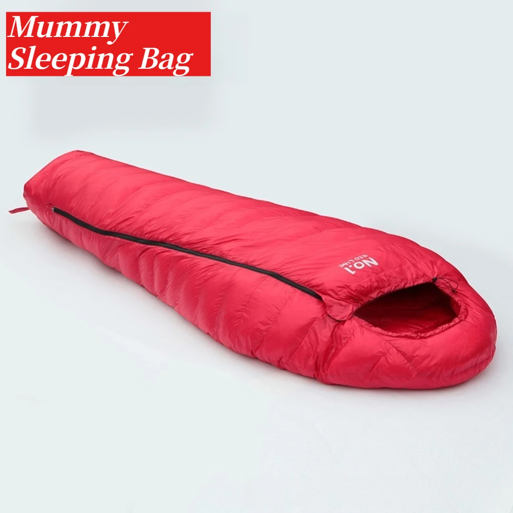Ultralight Mummy Down Sleeping Bag Compact Portable Thermal Sleeping Bag for Outdoor Camping Backpacking Hiking