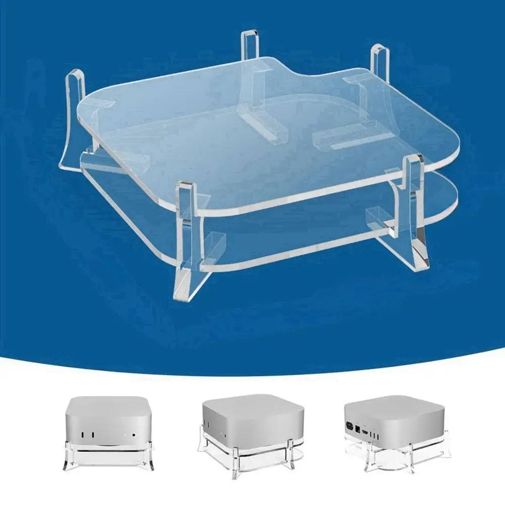 1Pcs For Mac Mini M4 Acrylic Transparent Bracket Durable Simple Design For Mac Mini M4 Support Frame T7M3