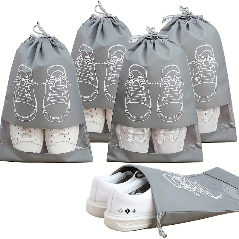 5/10/15/20Pcs Non Woven Fabric Shoe Storage Bags Dust Proof Travel Organizer Drawstring Portable Durable Lightweight Compact Use
