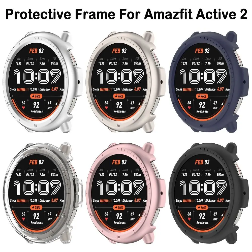 Casing Pelindung Berongga PC Baru Bumper Cangkang Tepi Keras Penutup Jam Tangan Antigores untuk Amazfit Active 2 Aksesori Jam Tangan Pintar