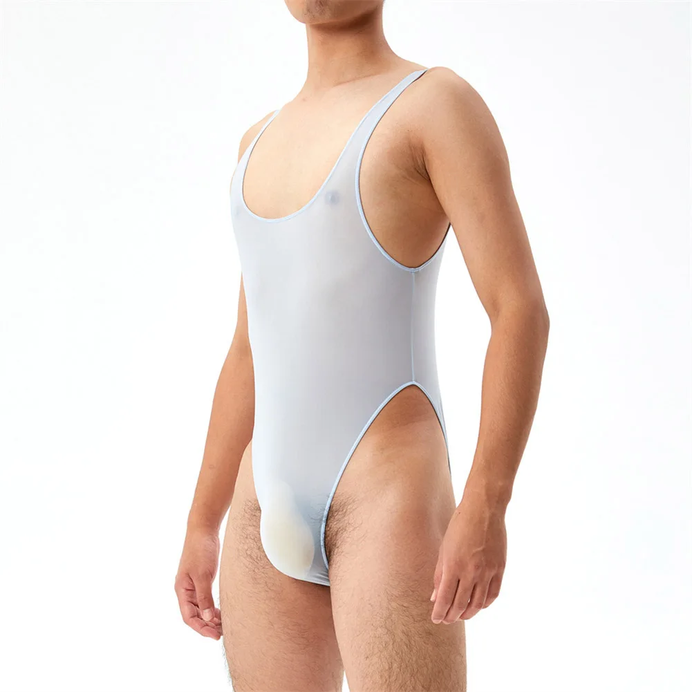 U convexo grande bodysuit bolsa bodysuit masculino, elástico, respirável, magro, bodysuit sexy, macacões, roupa íntima