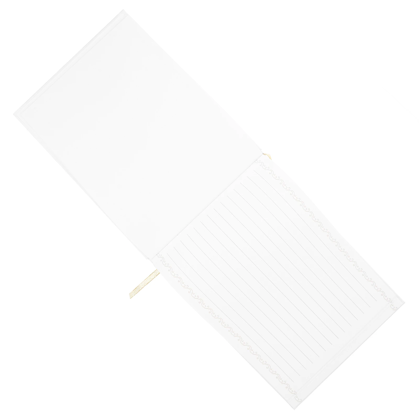 

1 Elegant Wedding Guest Book Beautiful White 120 Pages Sign In Book for Reception Bride Party Supplies Guestbook Memoirs