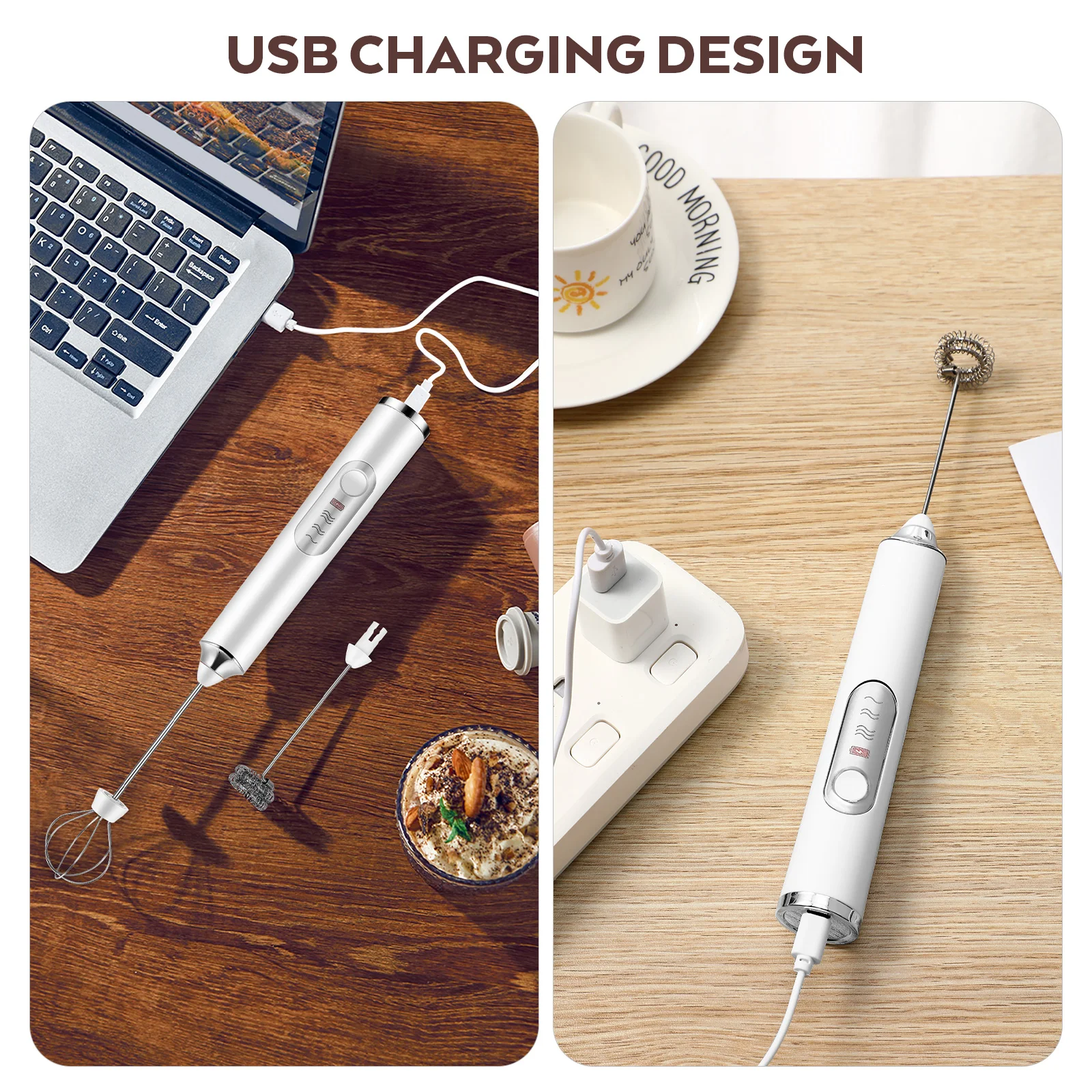 

Kitchenware Electric Milk Frother Baby Coffee Stirrer Stainless Steel Maker Utensils Hand Mixer Blenders