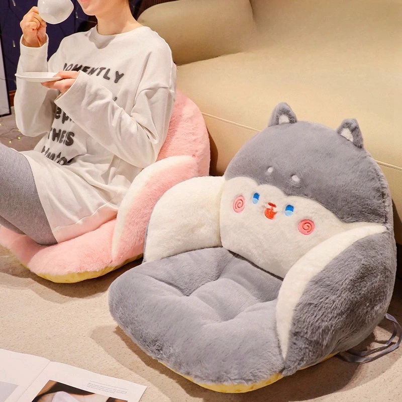 Semi-enclosed Seat Cushion Office Sedentary Thickened Chair Cushion Student Dormitory Waist Support Integrated Thermal Pad