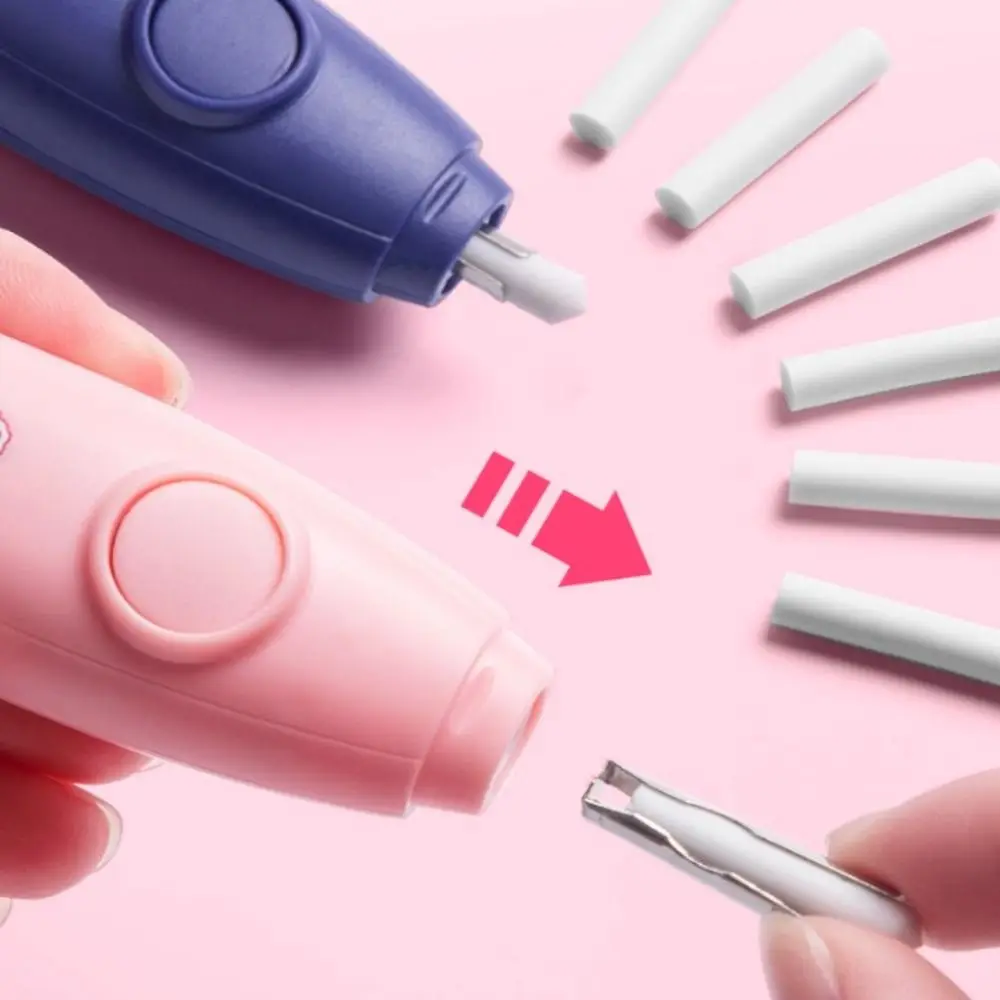 Core Replacement Electric Eraser with Refills Labor-saving Less Rubber Debris Automatic Eraser Traceless Leave No Mark