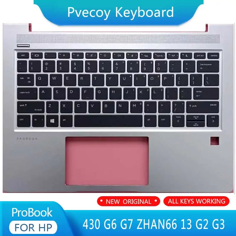 

New Original For HP ProBook 430 G6 G7 ZHAN66 13 G2 G3 Laptop Palmrest Case Keyboard US English Version Upper Cover