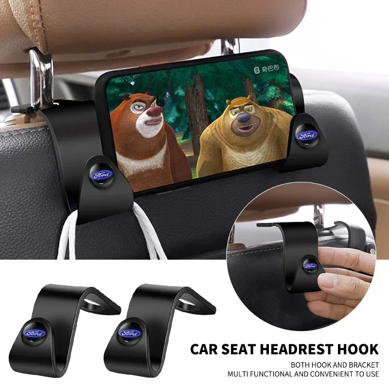 Multifunction Portable Car Seat Backrest Hook for Ford MK3 MK4 MK5 Fiesta Ecosport Kuga Explorer Edge Mustang 3 4 ST Mondeo