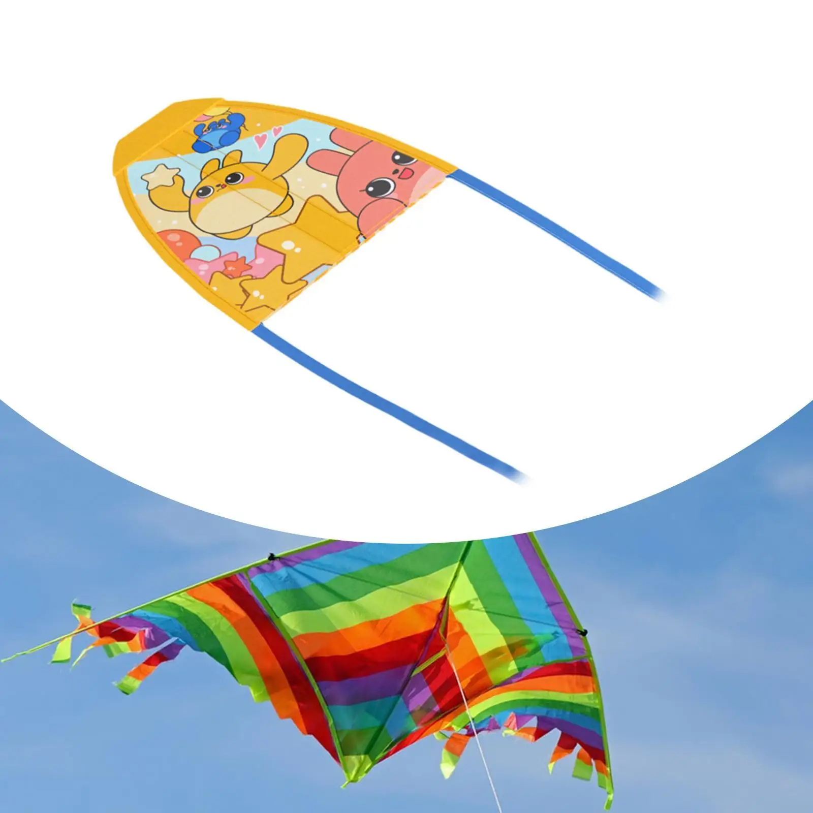 Thumb Ejection Kite Finger Launcher Kite Kid Toys Portable Cartoon Launch Kite Outdoor Sports Toy for Beach Outings Plazas