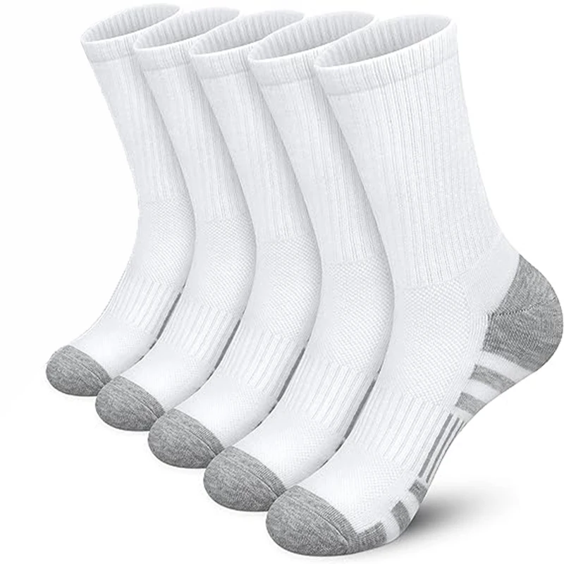 5 pairs of men\'s seasonal sports socks, sports running socks, breathable and comfortable, easy to match with mid length socks