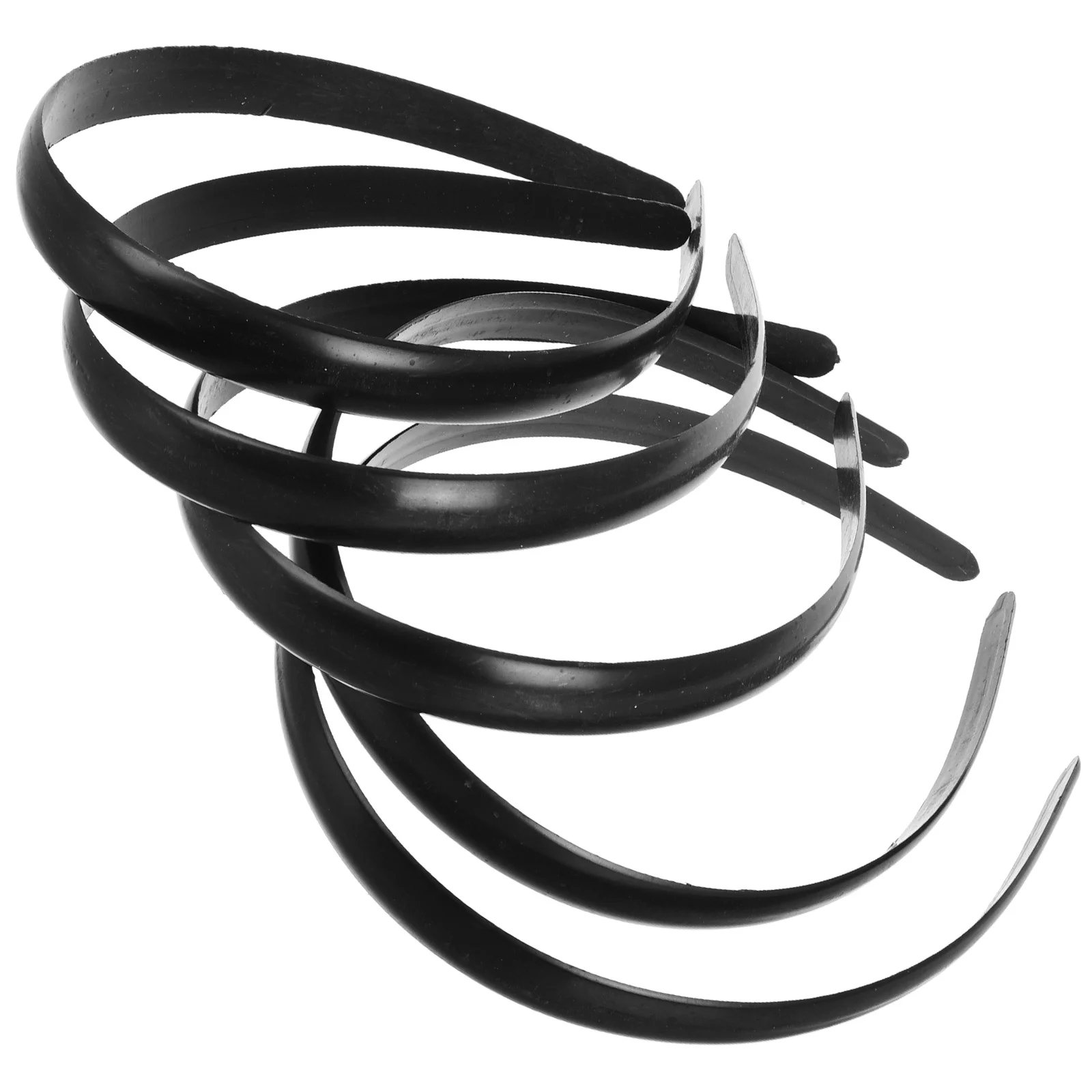 50 Uds. Aro de pelo de plástico negro, diadema de diseño Simple, accesorios elegantes para el cabello para mujeres y niñas, diademas de plástico duro para fiesta de cumpleaños