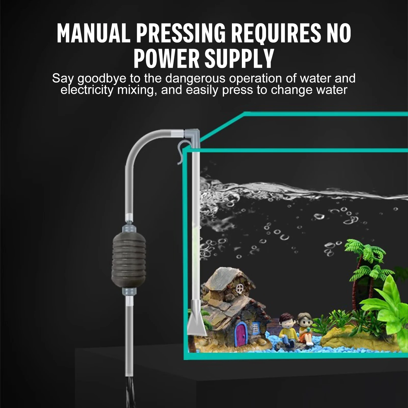 Насос-сифон для очистки аквари – обзор и цена Marine Aquarium Vacuum