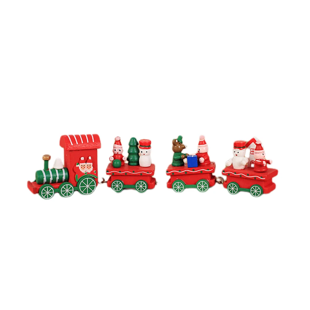 Christmas Present Mini Train Set Holiday Decor Christmas Motifs Compact Size Packaging Paper Box For Home Decor