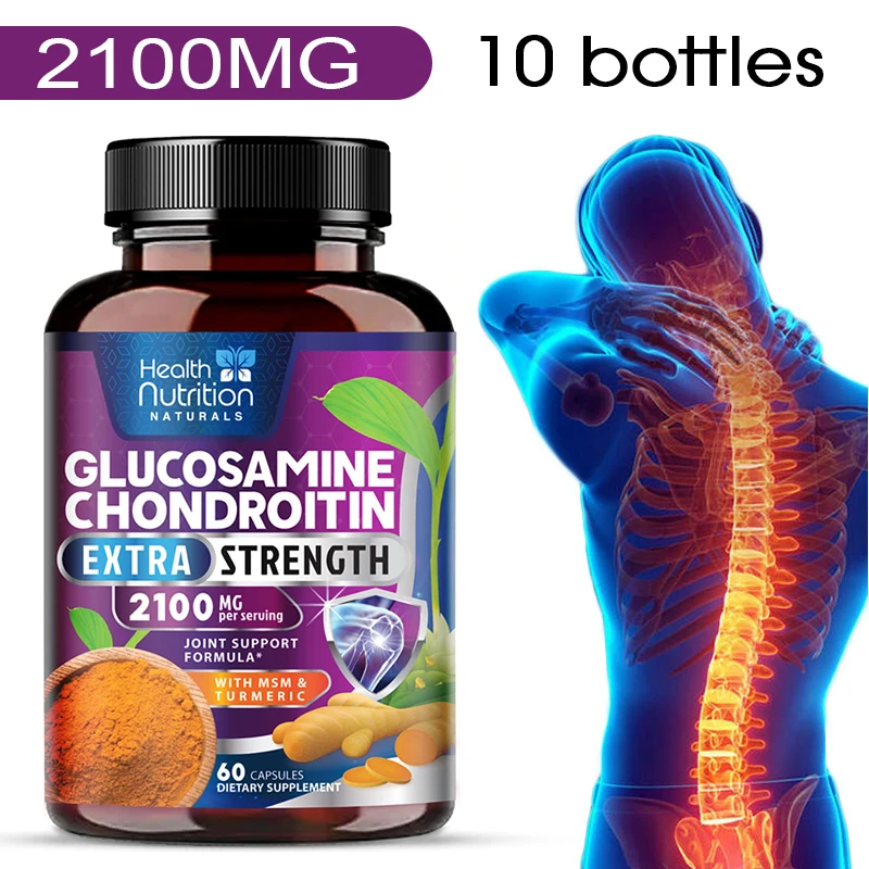 Glucosamine Chondroitin Turmeric MSM Triple Strength Joint Support 2100mg