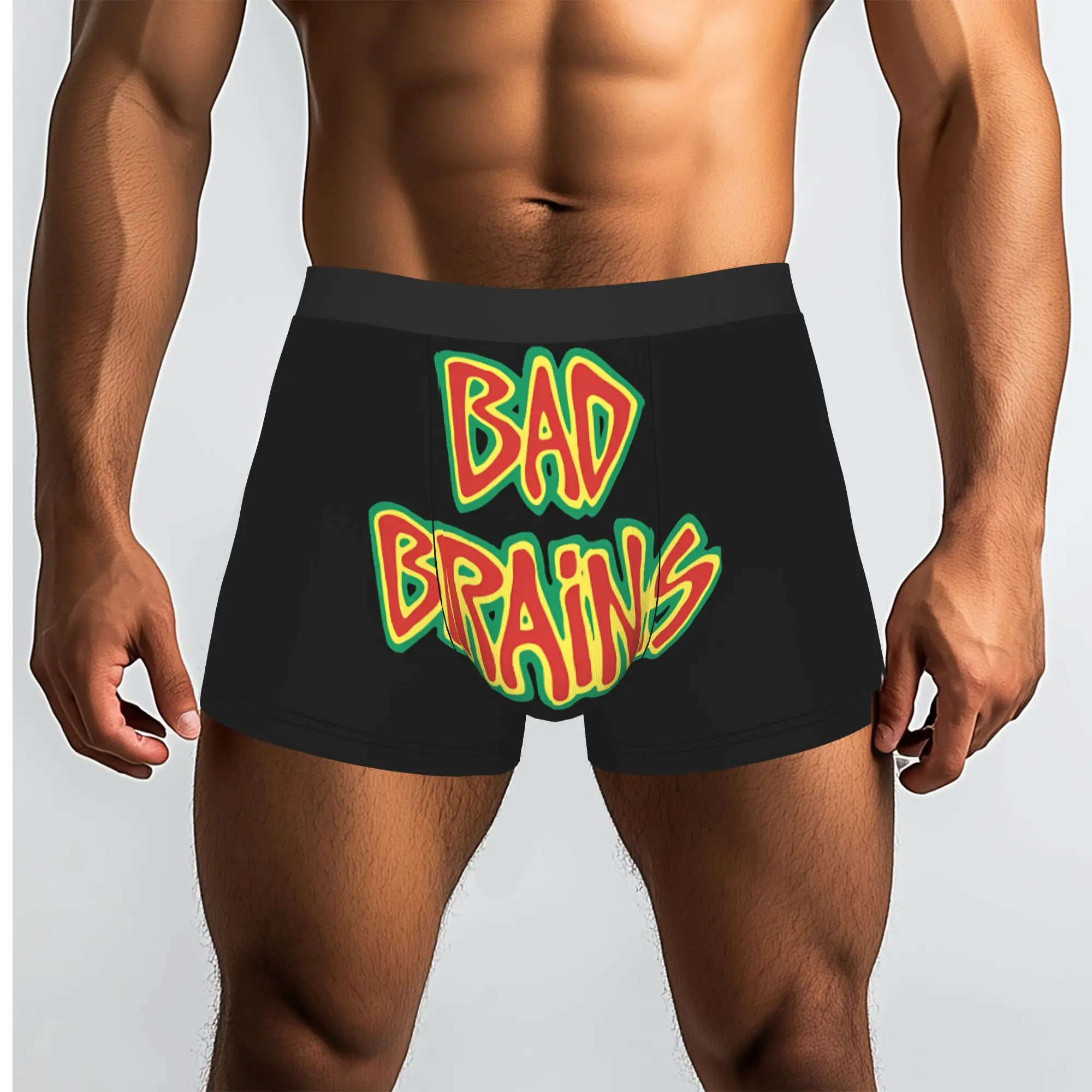 Bad Brains Punk LOGO Bad Brains Underpants Homme Panties Men's Underwear Print Shorts Boxer Briefs