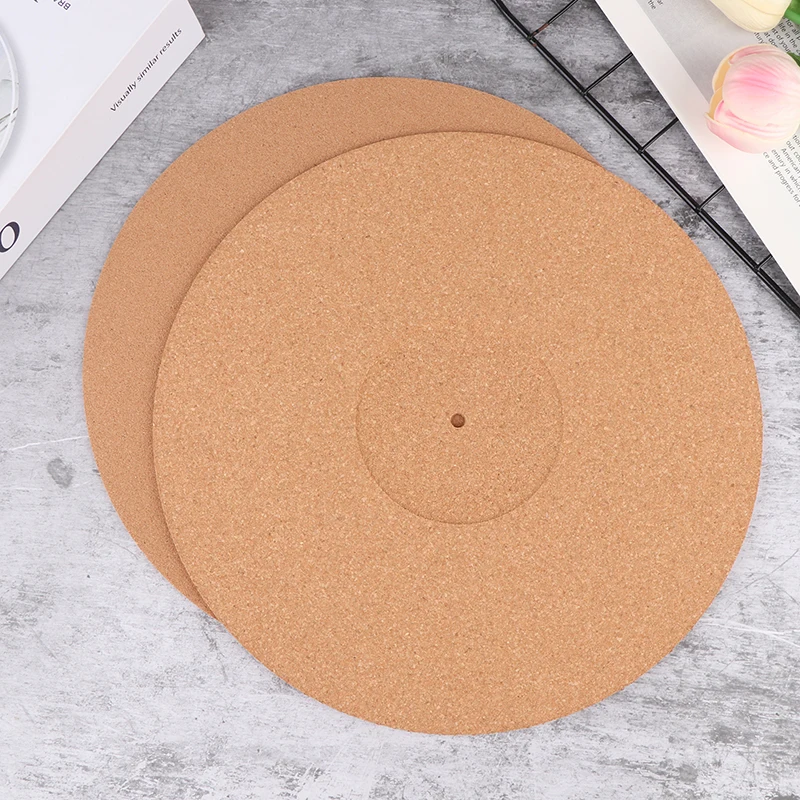Hot 12IN Record Pad Soft Cork Vibration Reduction Anti-Static Vinyl Mat Turntable Slipmat Pad Dia 297MM For Phonograph