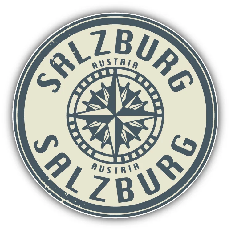 

Salzburg Austria Sticker Austrian Travel Stamp Decal Car Window Bumper Truck Pickup Bumper Custom Vinyl Decals For Car Decor