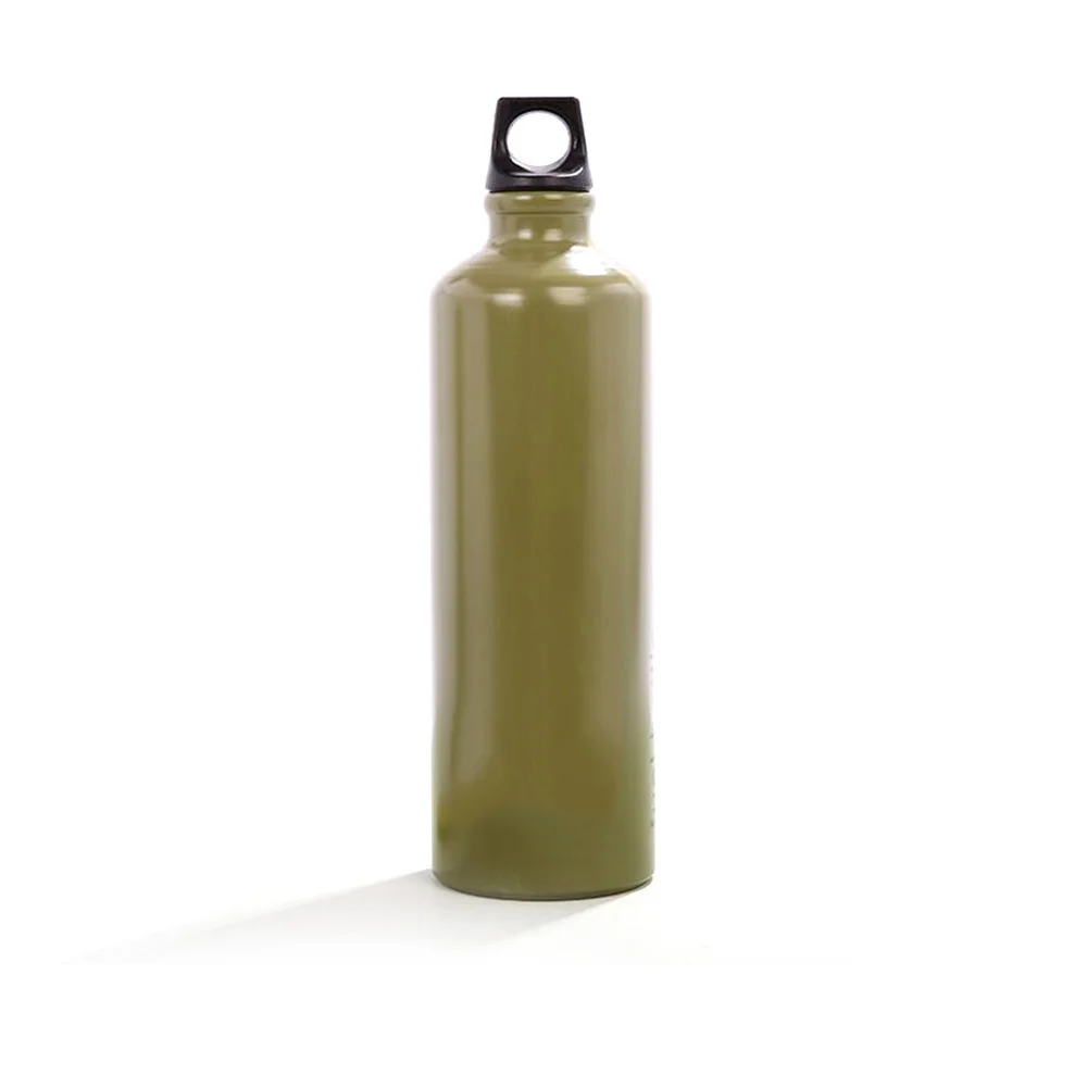 750ml Aluminum Oil Fuel Bottle Outdoor Camping Petrol Keresene Gas Tank Storage Bottle Attachable to Backpack Portable Fuel Tank