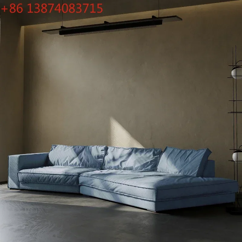 

Large Corner Sofa down Living Room Modern Minimalist Frosted Fabric