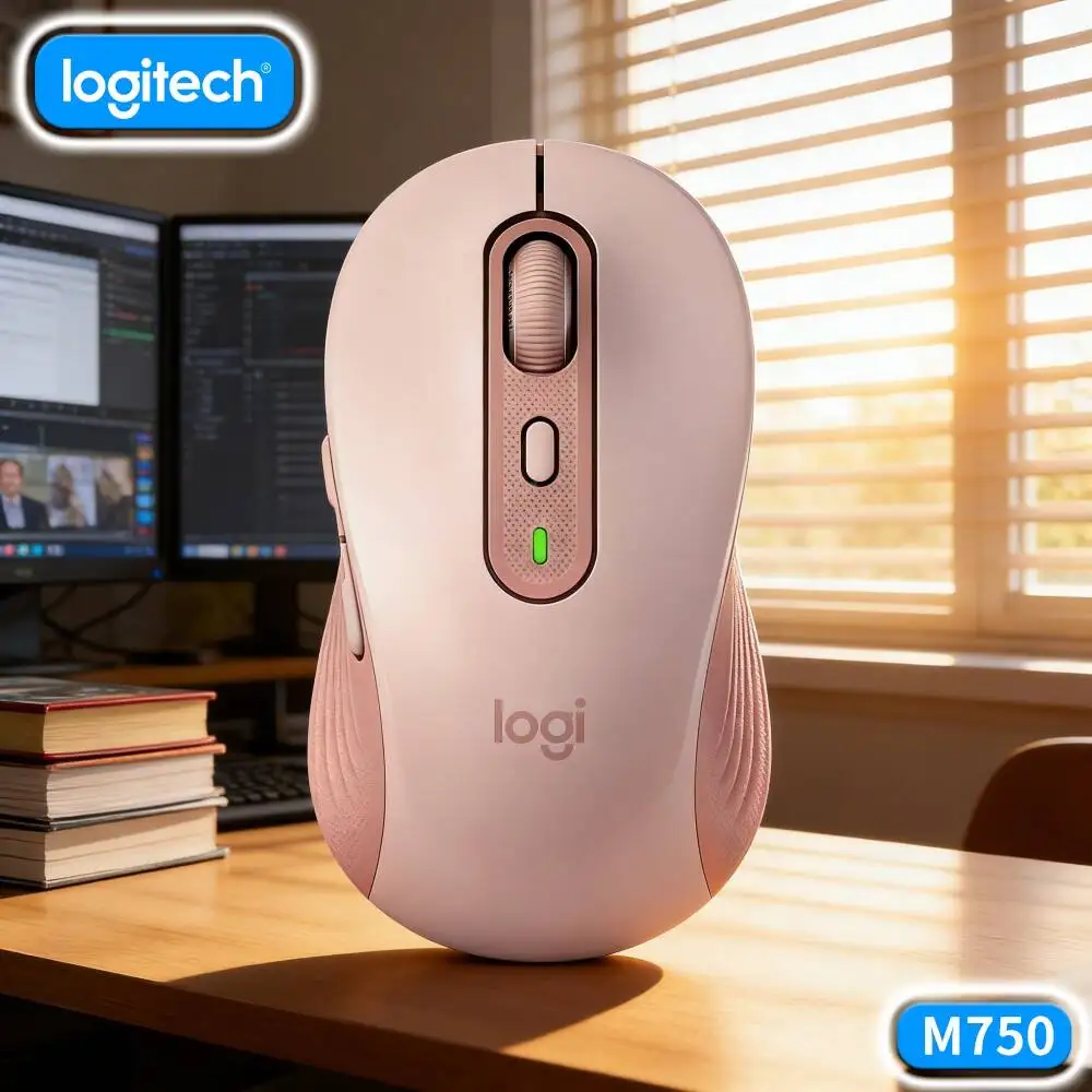 Logitech M650/M650L Wireless Ergonomic Mouse - 400-4000 DPI Adjustable, 90% Reduced Click Noise, Rubber Grips, 24-Month Battery