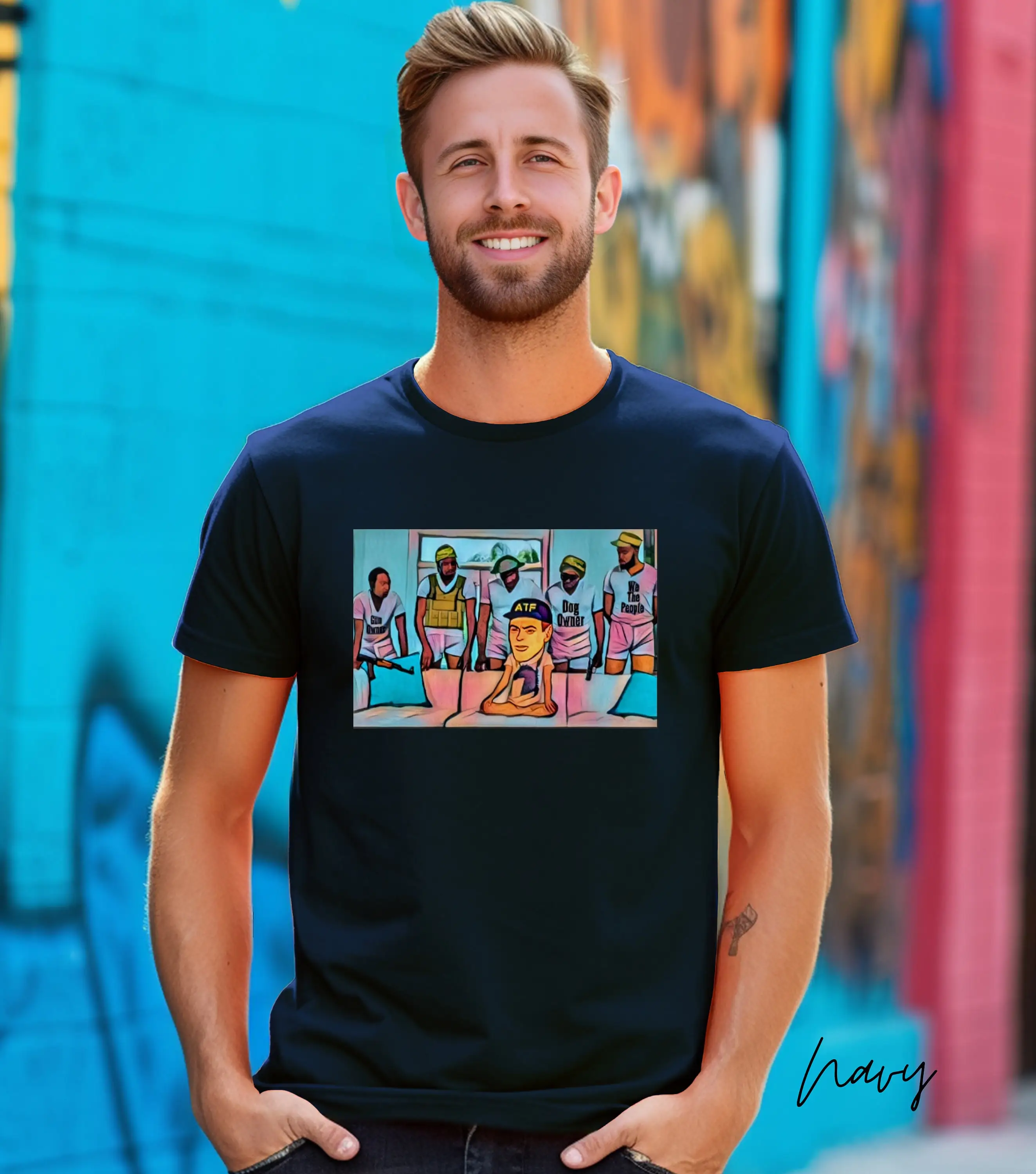 Camiseta de lona ATF is Gay Bella, envío exprés gratuito, The White Couch, 2ª modificación, aboca los derechos de pistola