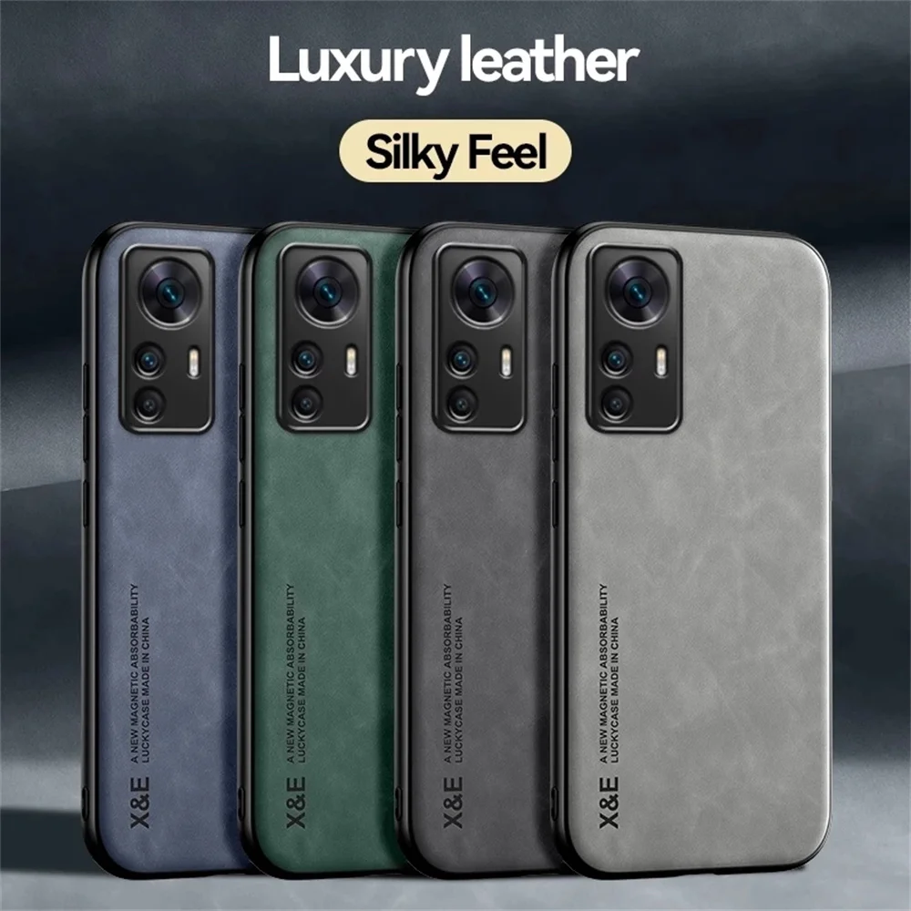 Magnetic Sheepskin Leather Phone Case For Xiaomi 12T Pro 11T 12 11 lite 5g ne 12X Funda Cover For Xiaomi 12 13 12T Pro Back Case