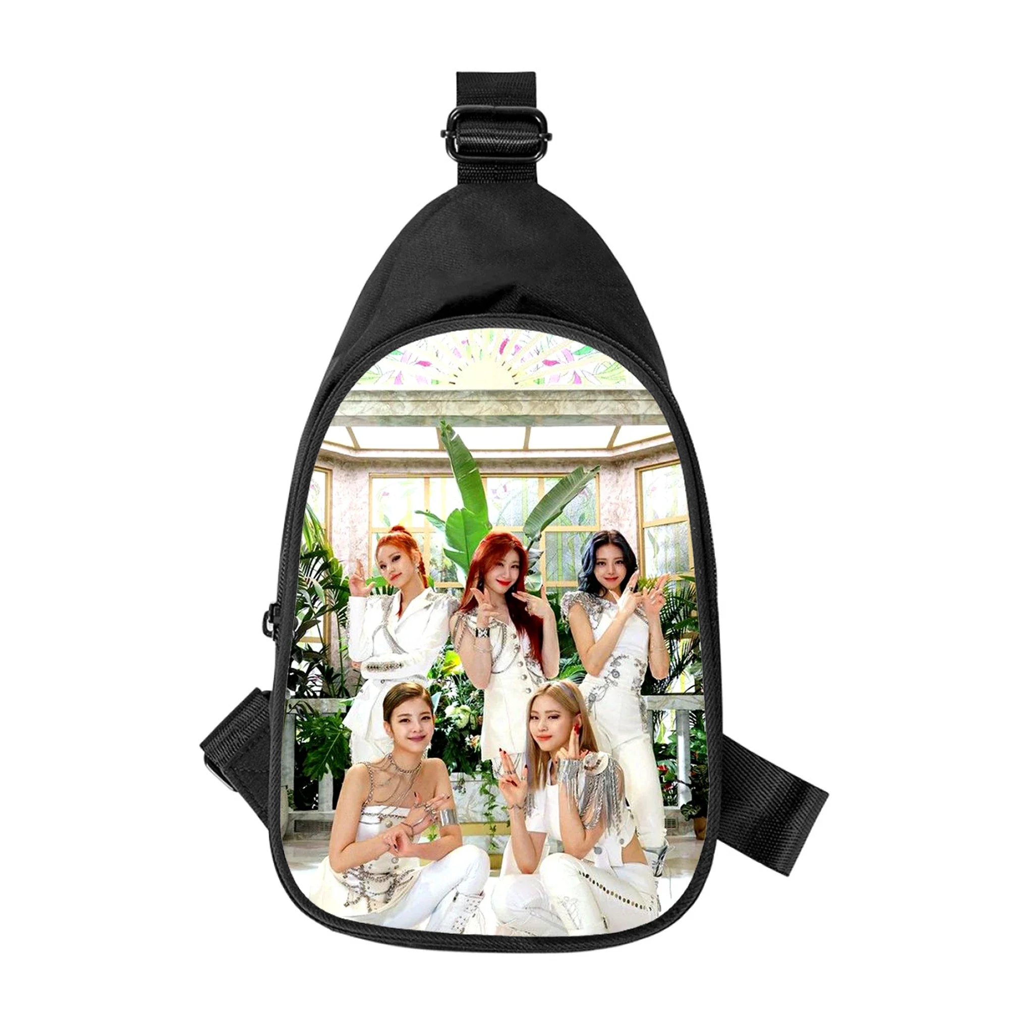 Kpop Itzy 3d Print Nieuwe Mannen Cross Borst Tas Diagonaal Vrouwen Schoudertas Echtgenoot School Taille Pack Mannelijk Borstpakket