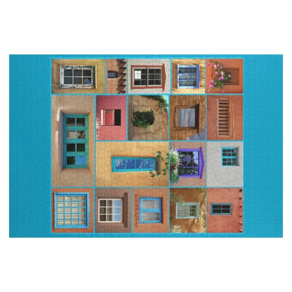 

The Windows of Santa Fe, New Mexico Jigsaw Puzzle Custom Name Child Toy Jigsaw Custom Wood Name With Photo Puzzle