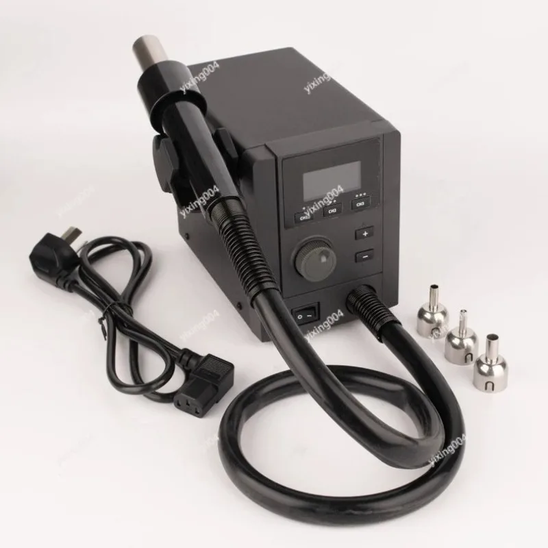 Adjustable Hot Air Rework Station, Hot Air Gun for Mobile Phone Motherboard Repair, Desoldering Tool