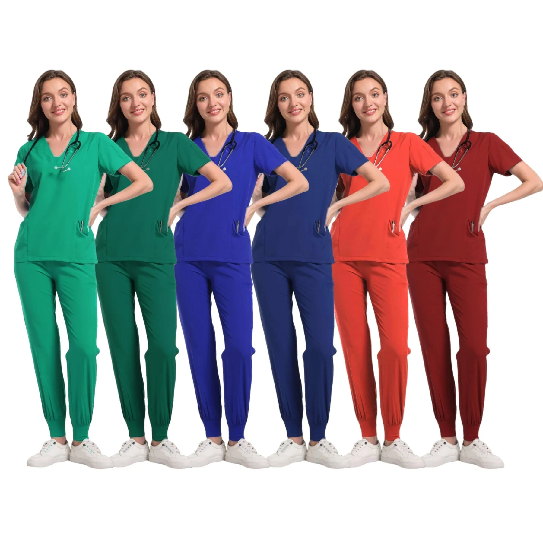 Anti-wrinkle Breathable Scrus Uniform Nurses Scrub Suit Nurses Uniform Stretching Spa Beauty Salon Scrubs Set Hospital Uniforms