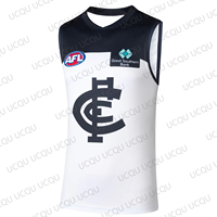 New 2025 AFL Summer Australia Football Carlton Guernsey Oversized Vest For Adult/Kids Tank Top