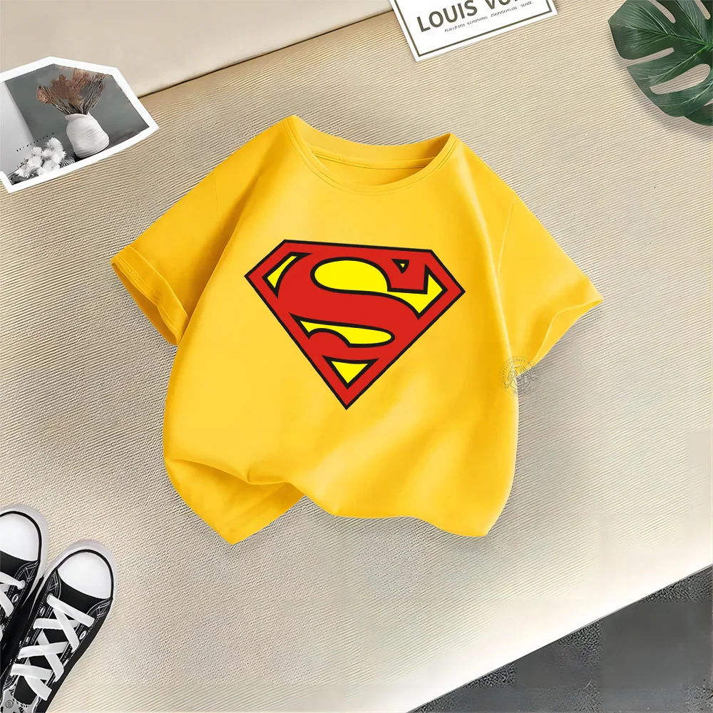 Cartoon Summer clothing Casual cotton T-shirt Super Heroes Boys Girls comfortable cotton T-shirt crewneck short-sleeved top