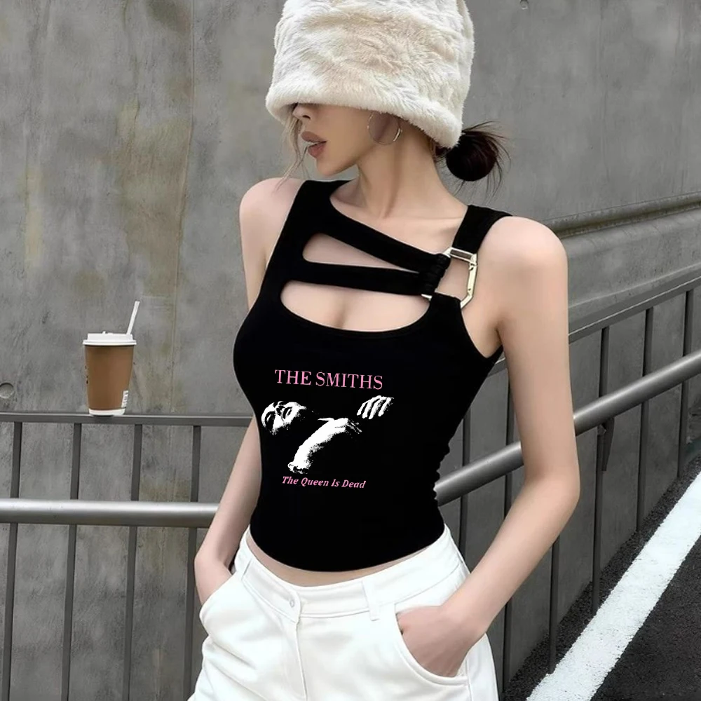 the Smiths cropped top female manga korean fashion streetwear cheap clearance sales tshirt jojifuku japan funny cute baddie
