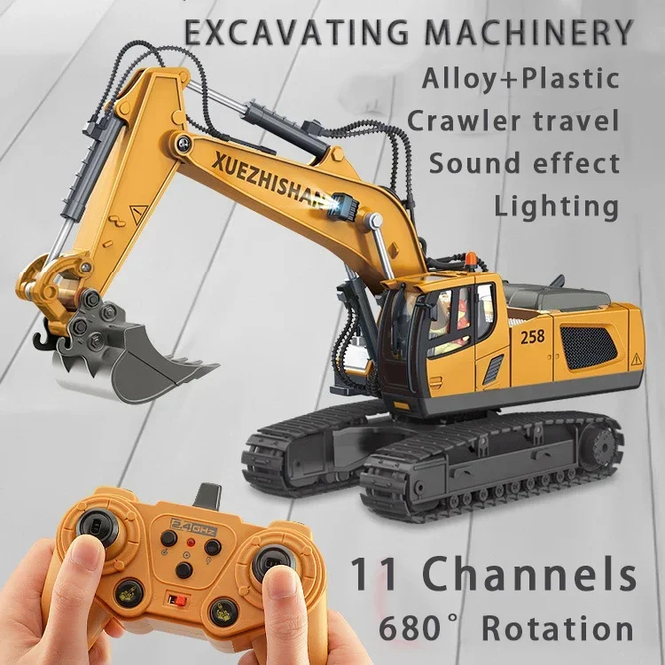 Rc Excavator Forklift Electric Bulldozer Dump Truck 4WD Remote Control Cars Engineering Vehicle Kids Toy for Boys Children Gifts