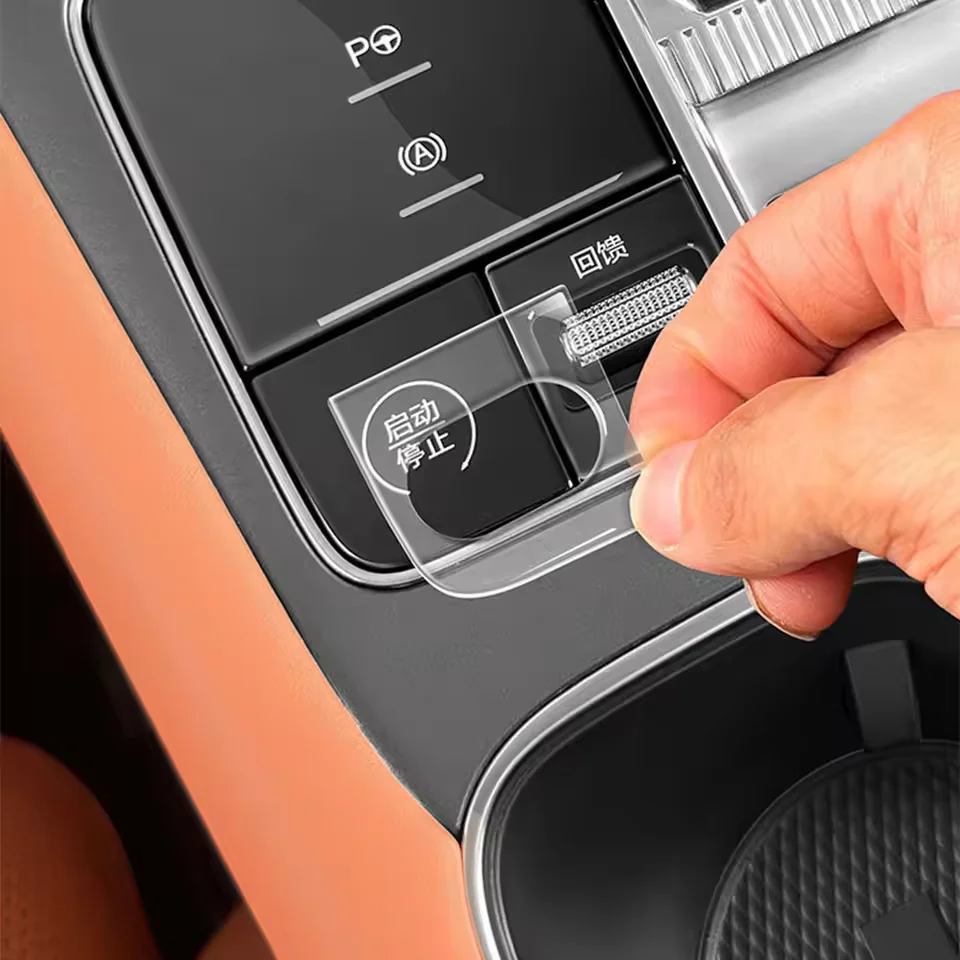 Dropper Gear Shift Button Sticker Central Control Panel Protective Sticker Transparent Protective Film For BYD Sealion 07 EV