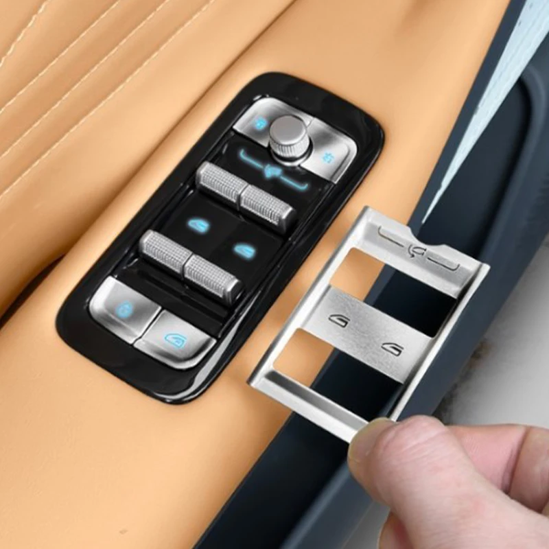 

For Geely Galaxy Starship 7EMi Rising Window Panel Metal Button Sticker Protective Sticker Car Decoration